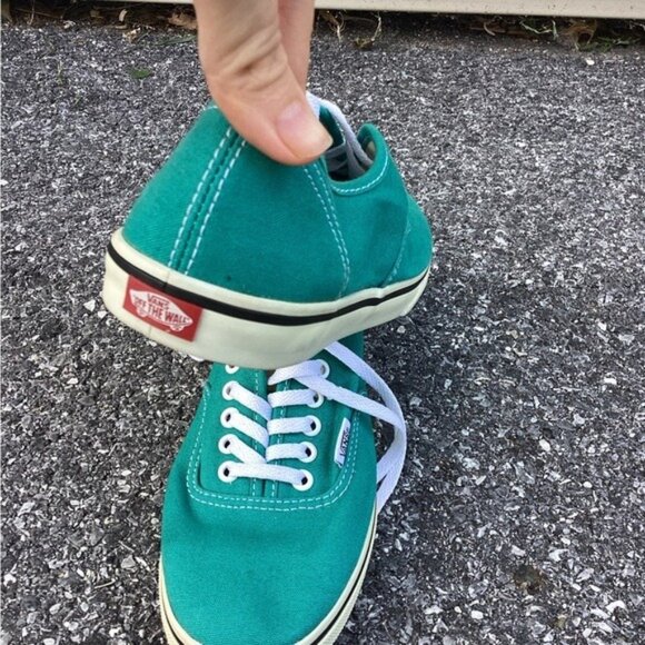 Acubi mermaidcore fairycore Vans Lo Pro Canvas Turquoise Sneakers women size 5 - Picture 3 of 6
